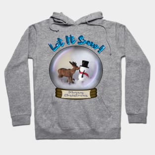 Deer and Snowman Snow Globe Merry Christmas Hoodie